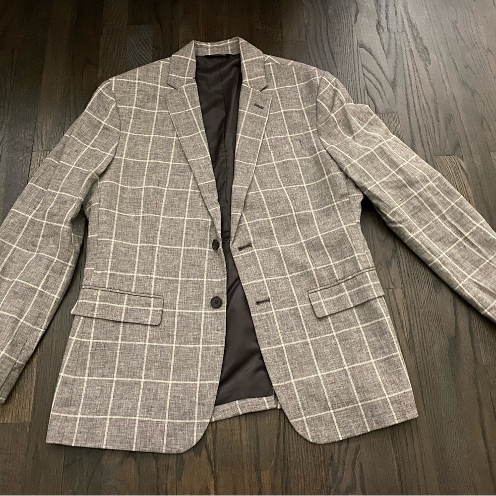Banana Republic Tan Sport Coat Wool Blend Notched Lapel